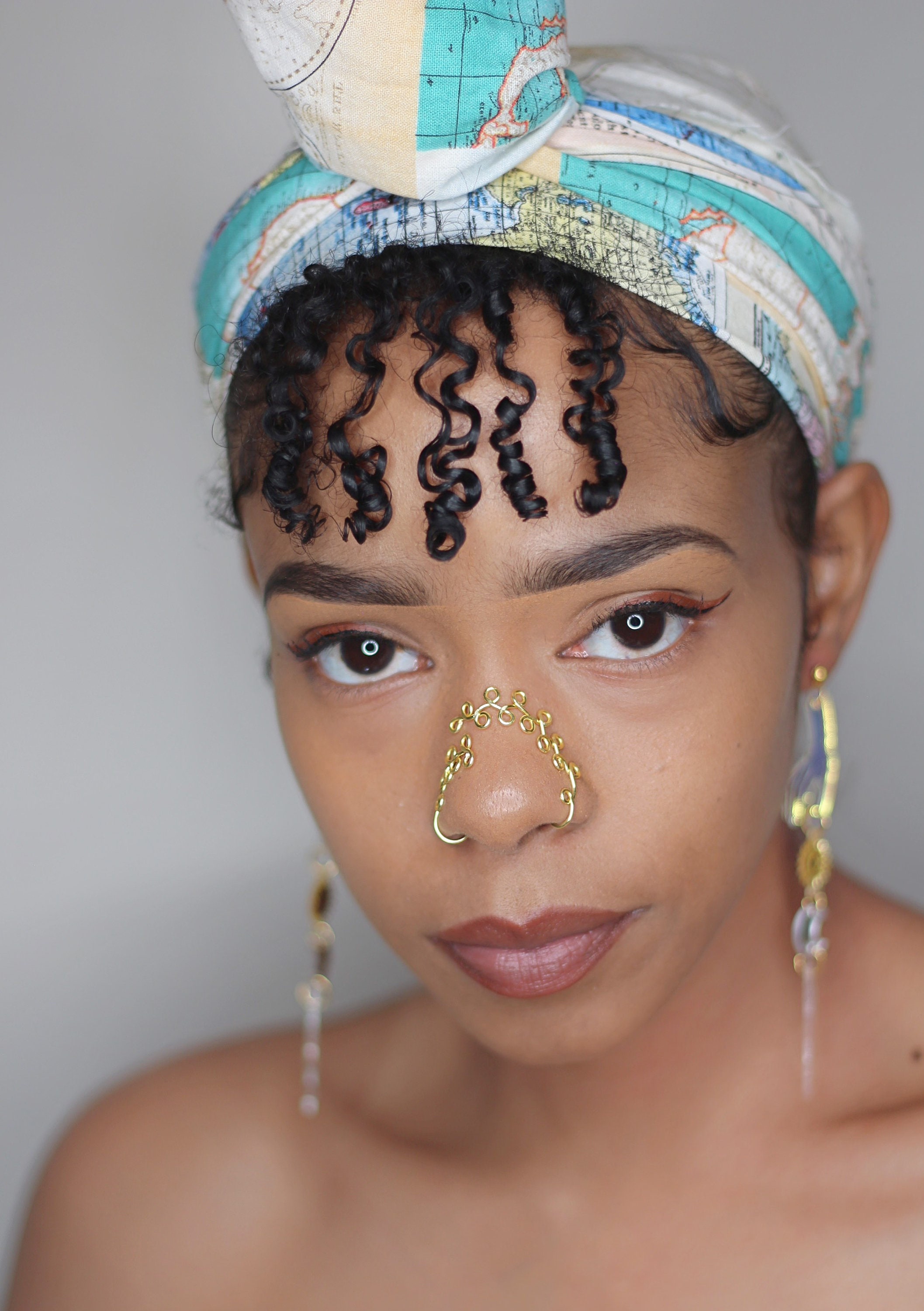 Gold-toned Nose Cuff Set - Handmade, No Piercing, Adjustable - Etsy