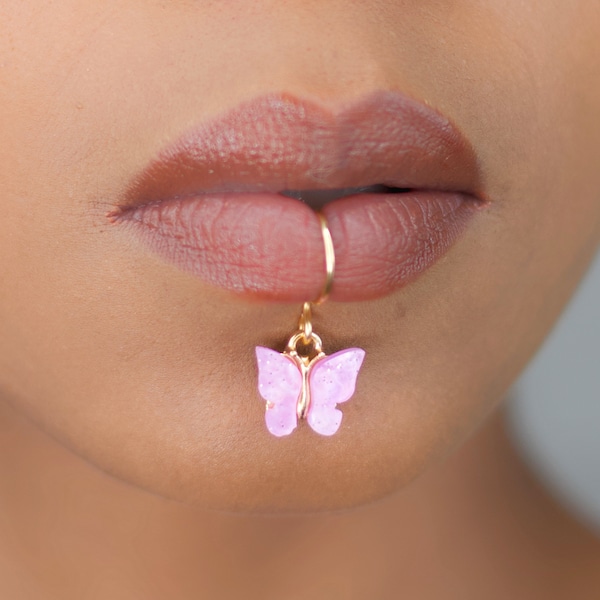 Fake Lip Ring Etsy