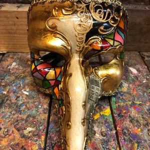 Venetian Carnival Mask - Eye mask for masquerade balls - Hand decorated carnival mask
