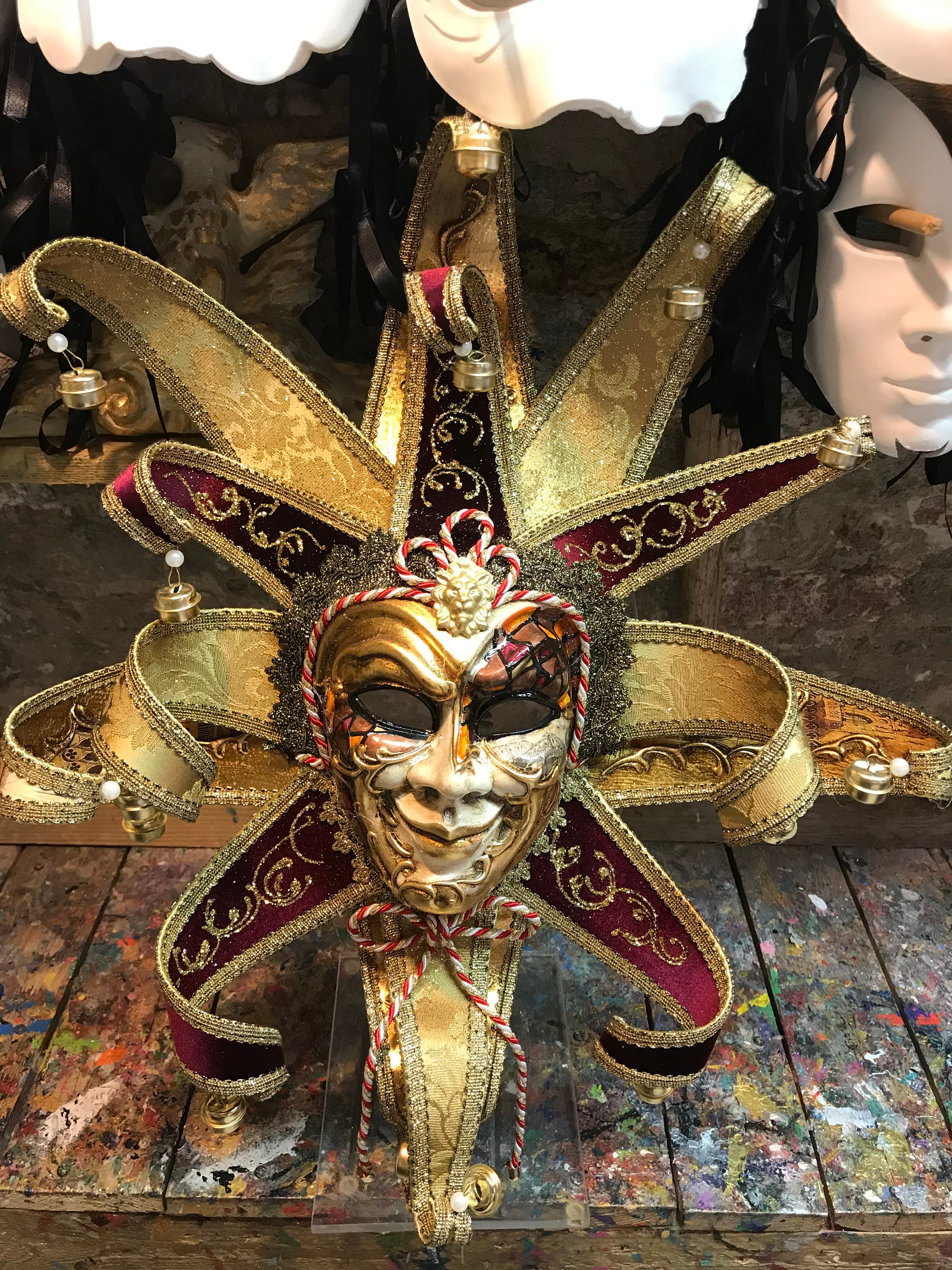 Jester Mask Joker Carnival Mask Jester Etsy UK