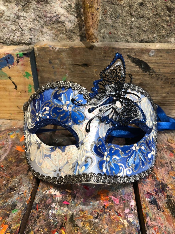 Venetian Glitter Eyemask Adult Silver Venetian Glitter Eyemask Adult Silver