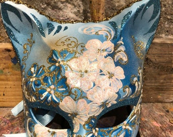 Cat Crequelle  Carnival Venetian Cat Mask for Sale