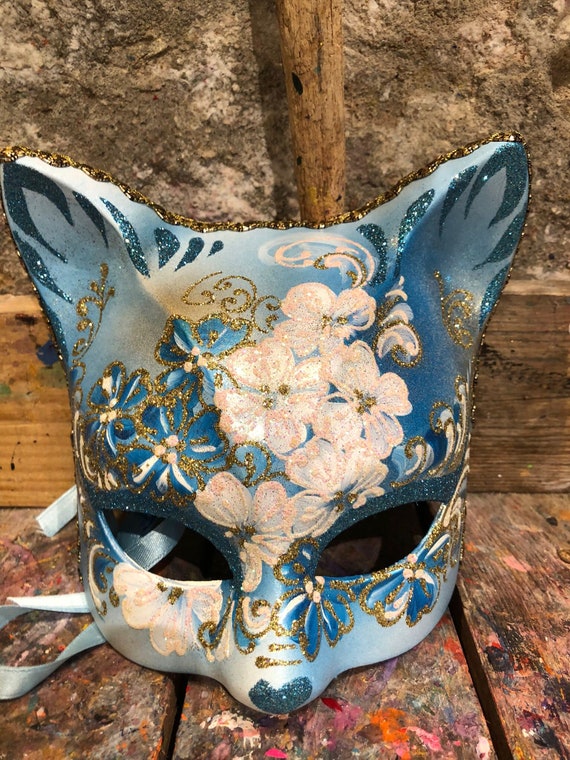 Diy Paintable White Cat Mask For Halloween Cosplay Animal Themed