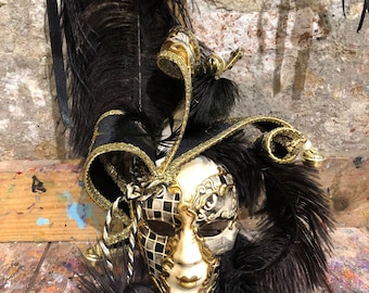 mascara carnaval venecia mask handmade - Compra venta en todocoleccion