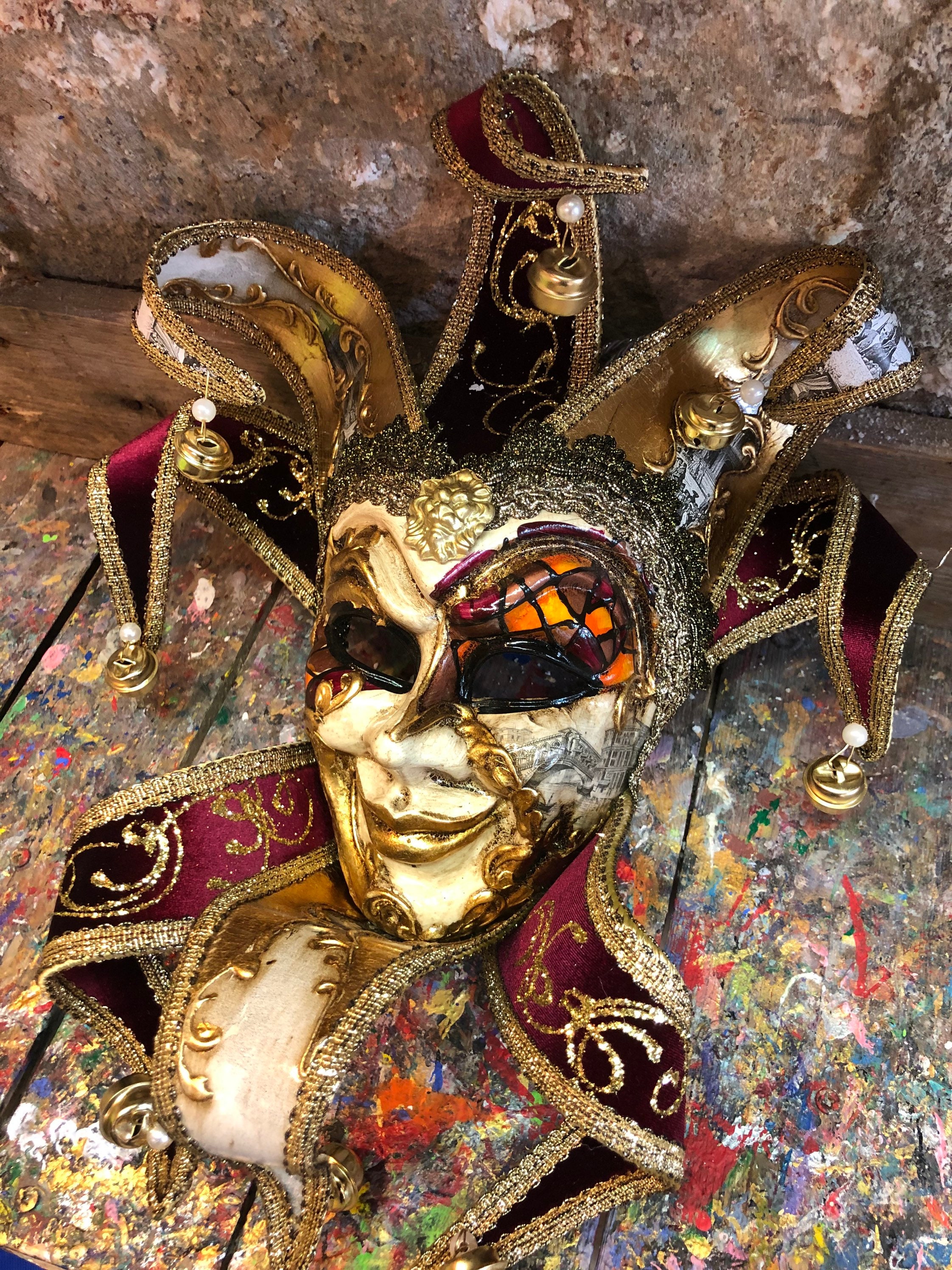 Jester Mask Handmade Jolly Mask Home Decoration Etsy