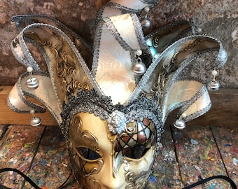 Jester Carnival Mask - Joker Venetian Mask - Party Mask