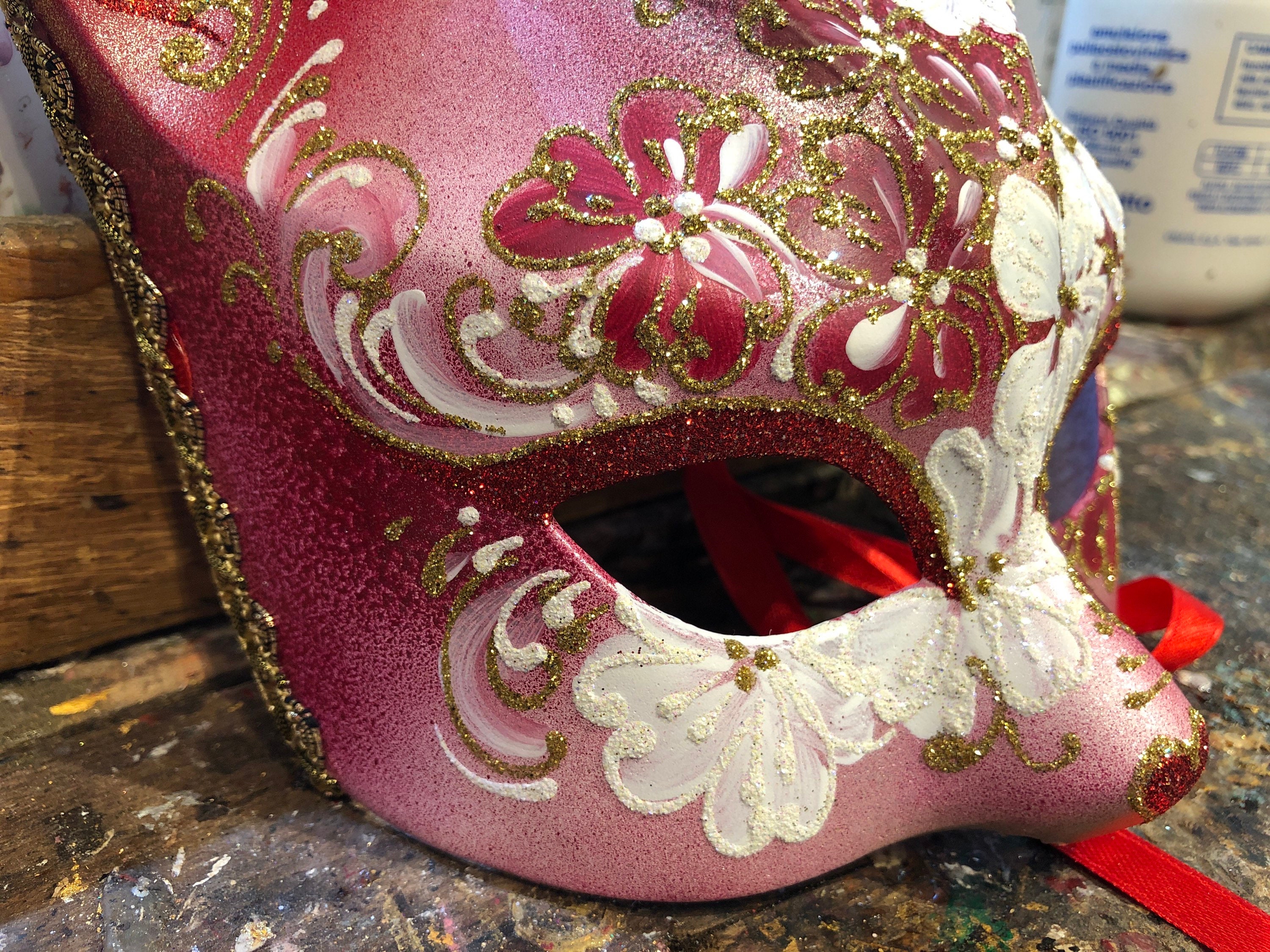 Masquerade Mask,venetian Mask,prom Mask,adult Prom,full Face Mask,italian  Style Mask,home Decoration,wearable,colombina for Carnival Parties -   Norway