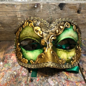 Venetian Carnival Mask. Handcrafted and decorated mask - Carnival eye mask.