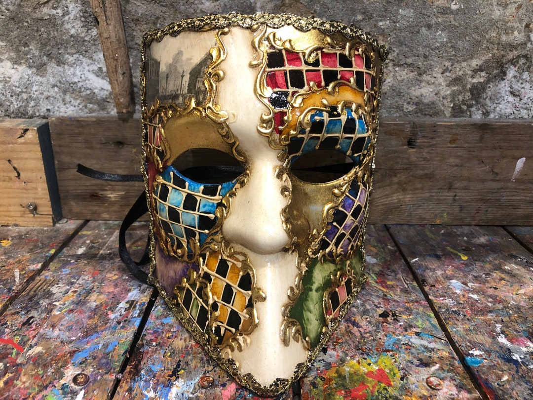 Original Venetian Mask of Giacomo Casanova, Hand-painted by