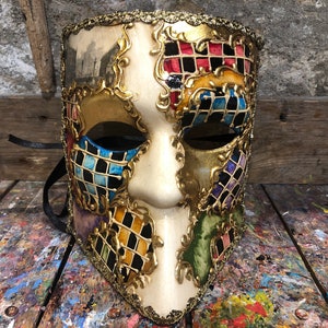 Original Venetian mask of Giacomo Casanova hand painted by Venetian artisans