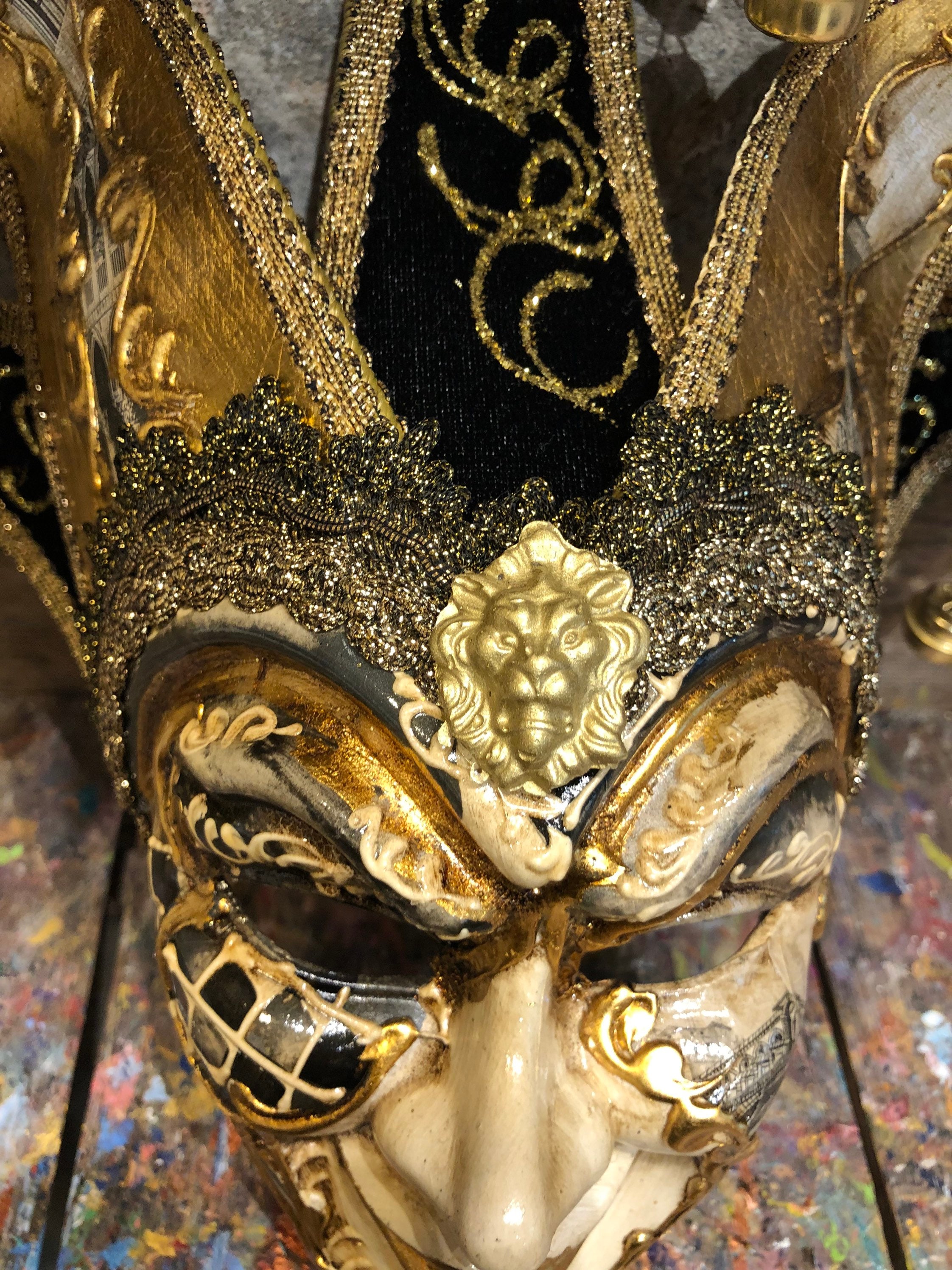 Venetian Jester Mask Handmade Mask Ornament Mask - Etsy