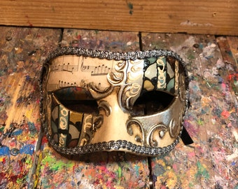 Masque de carnaval décoré dans le style vénitien - Masque de carnaval vénitien - Masque pour les yeux pour les fêtes de carnaval