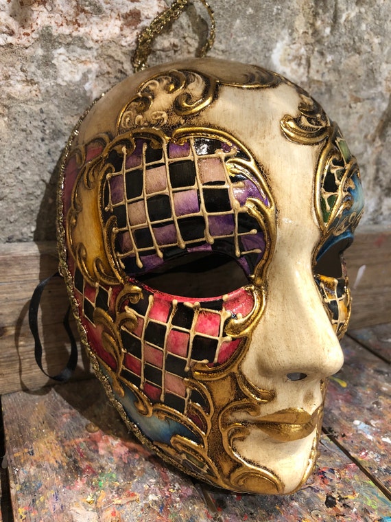 Angelica Masquerade Face Mask - Venetian Full Face Masks