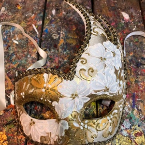 Handmade Venetian Eye Mask - Carnival Mask for Parties
