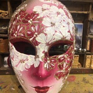 Original Venetian mask for carnival or decoration, hand-made and painted.