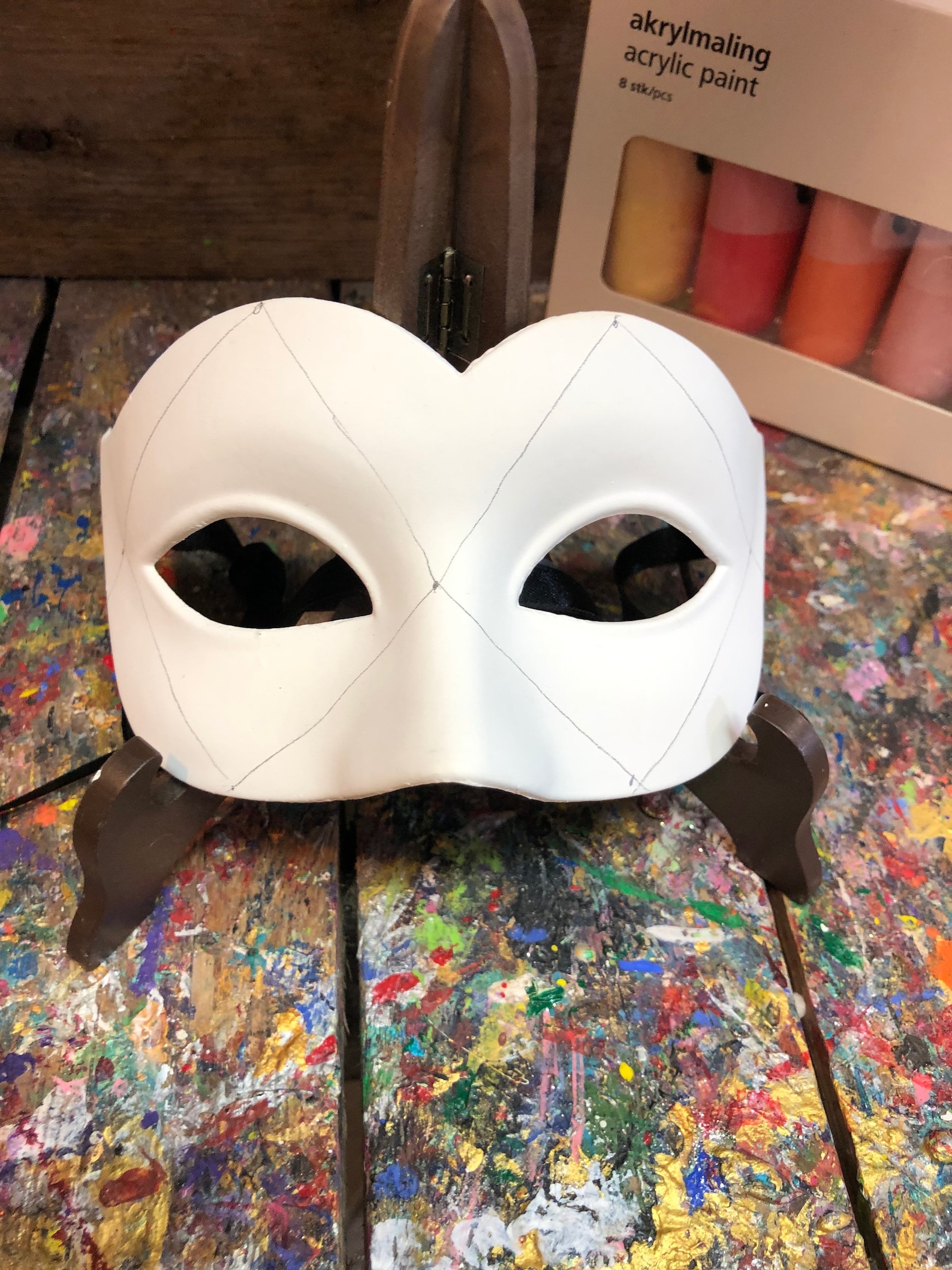 5 Stück Weiße Halloween Masken - Leere DIY Masken Zum Bemalen