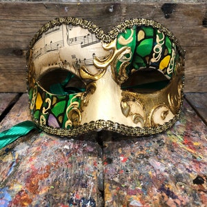 Original Venetian mask for carnival parties hand painted by local artisans