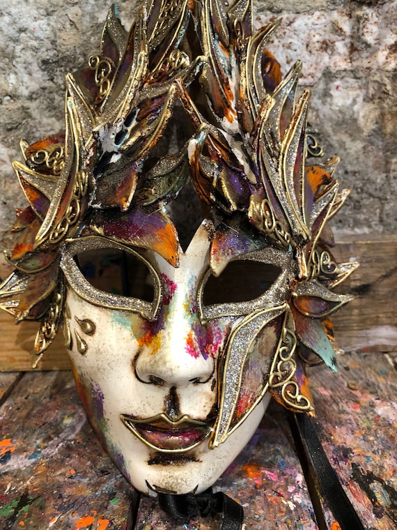 Luxurious Venetian Carnival Mask Rich in Floral Decorations and Glitter  Hand-decorated Venetian Mask -  Canada