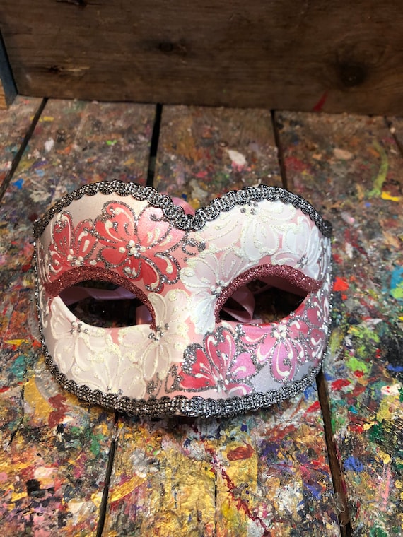 Venetian Colombina Mask for Carnival Parties Hand-painted Face