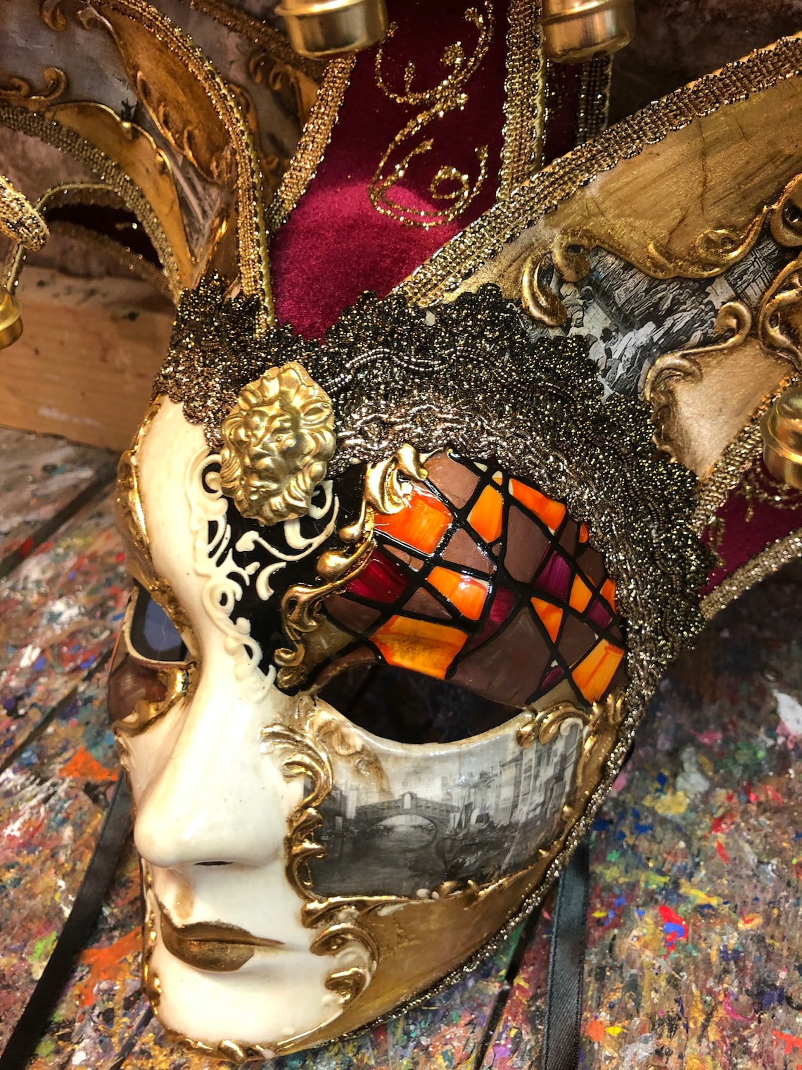 Jester Mask Designed and Decorated by Hand Etsy