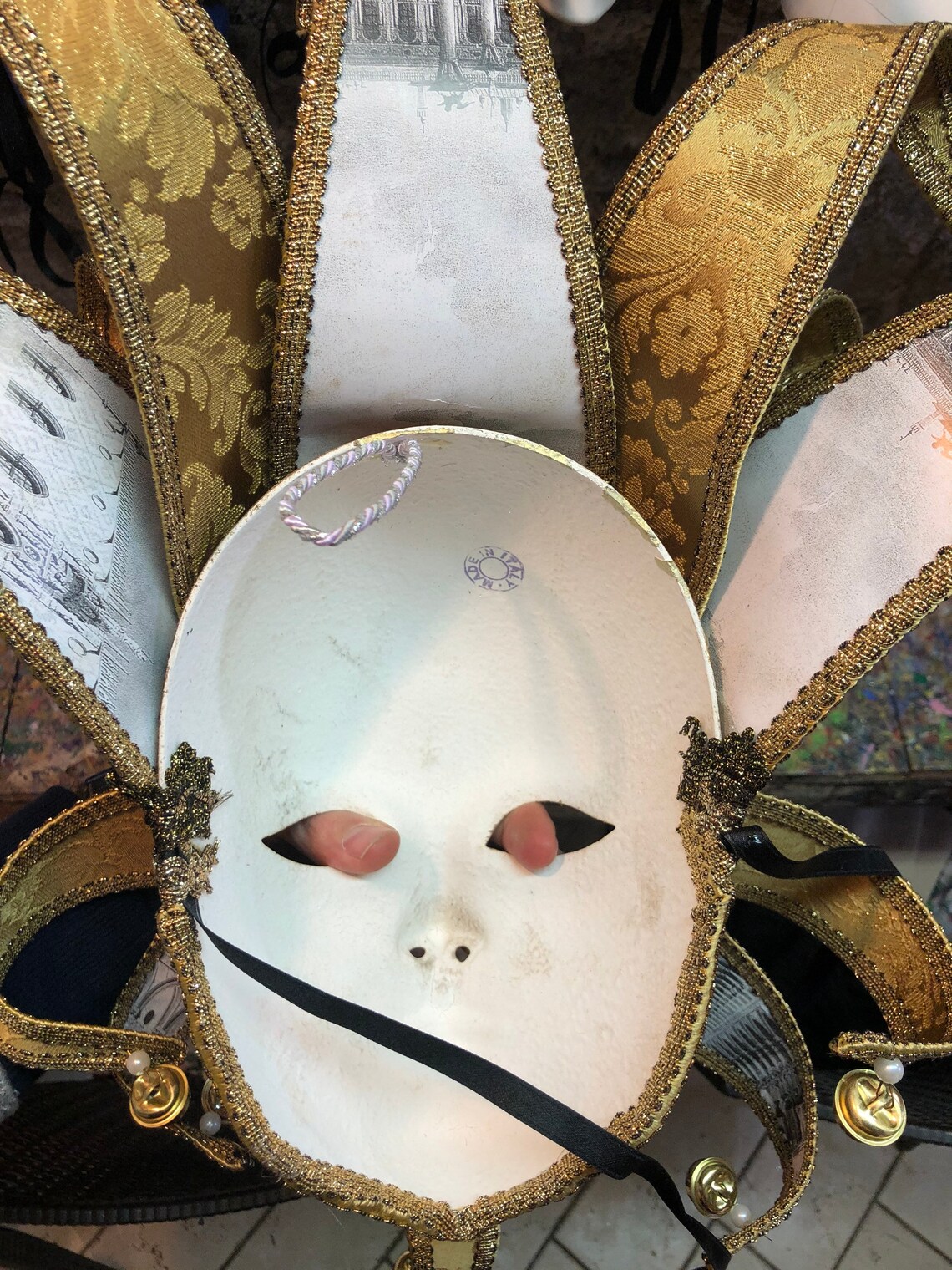 Golden Jester Mask Jolly Mask Jester Mask Created Etsy Singapore