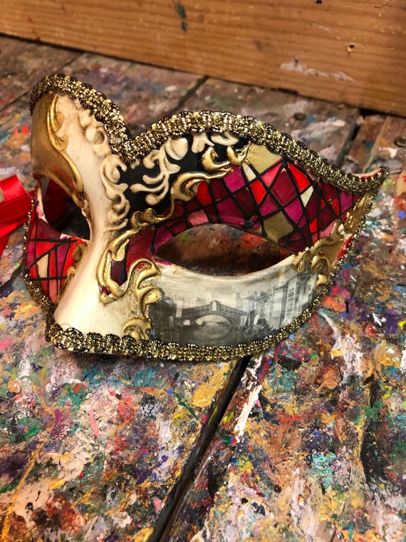 Masquerade Mask,venetian Mask,prom Mask,adult Prom,full Face Mask,italian  Style Mask,home Decoration,wearable,colombina for Carnival Parties -   Norway