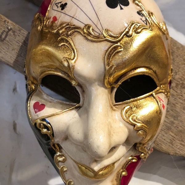 Venetian Carnival Mask - Poker Card Mask - Handmade in Venice