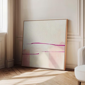 Wabi Sabi and Japandi Extra large wall art, Canvas print, Abstract art in pink and earth tones