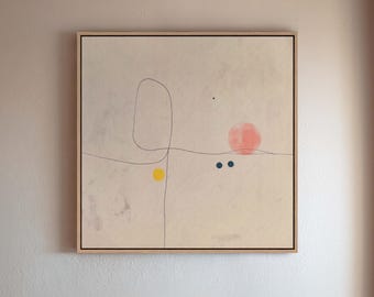 Wabi Sabi Wall Art, Japandi Abstract Canvas Print, Neutral Wall Art, Minimalist Bedroom Decor