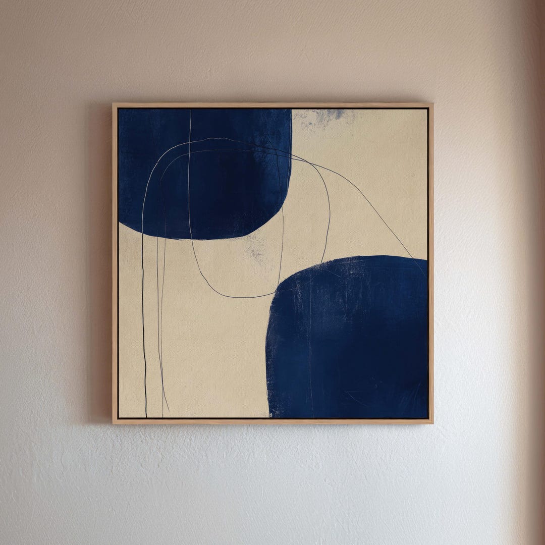 Wabi Sabi Wall Art — Japandi Abstract Canvas Print, Neutral Tones and ...