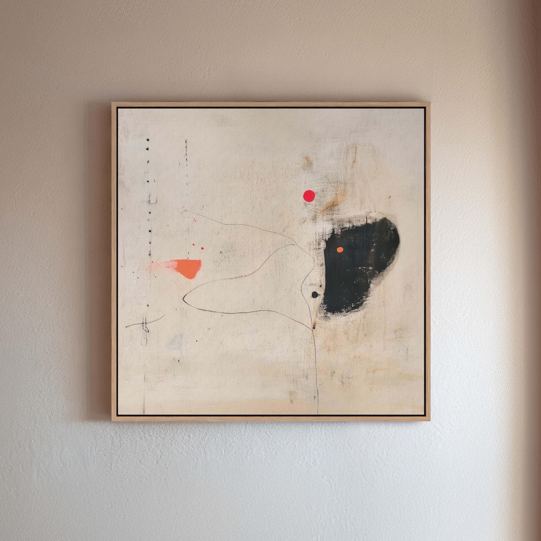Wabi Sabi Wall Art, Japandi Abstract Canvas Print, Neutral Wall Art ...