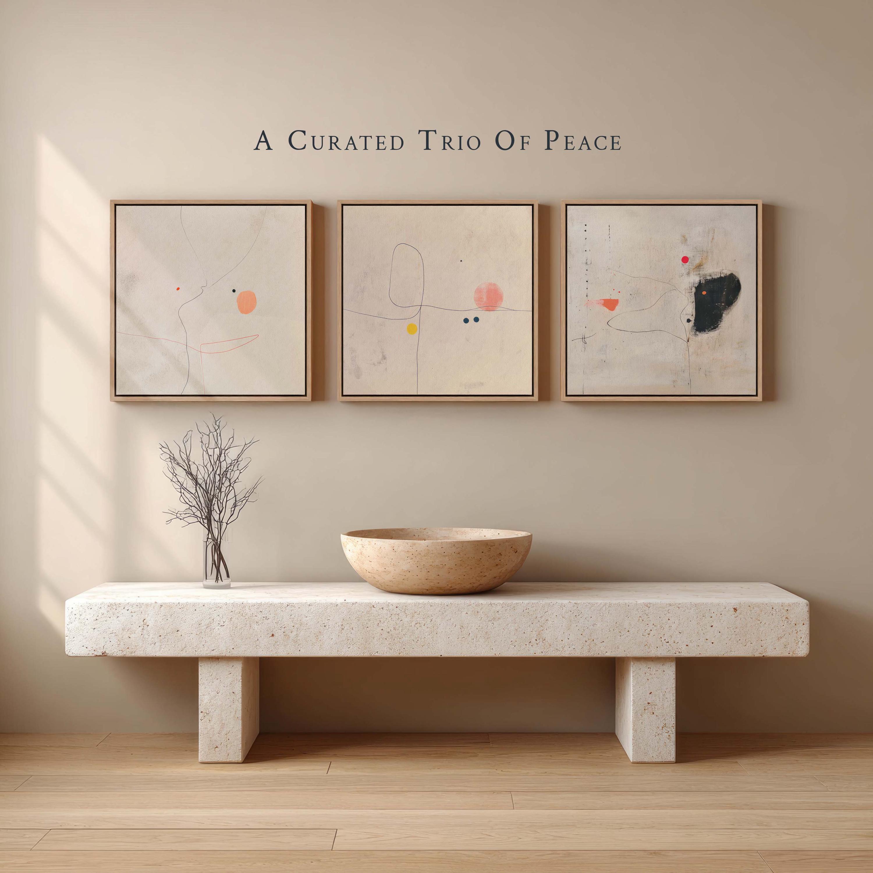 Wabi Sabi Wall Art, Japandi Abstract Canvas Print, Neutral Wall Art ...