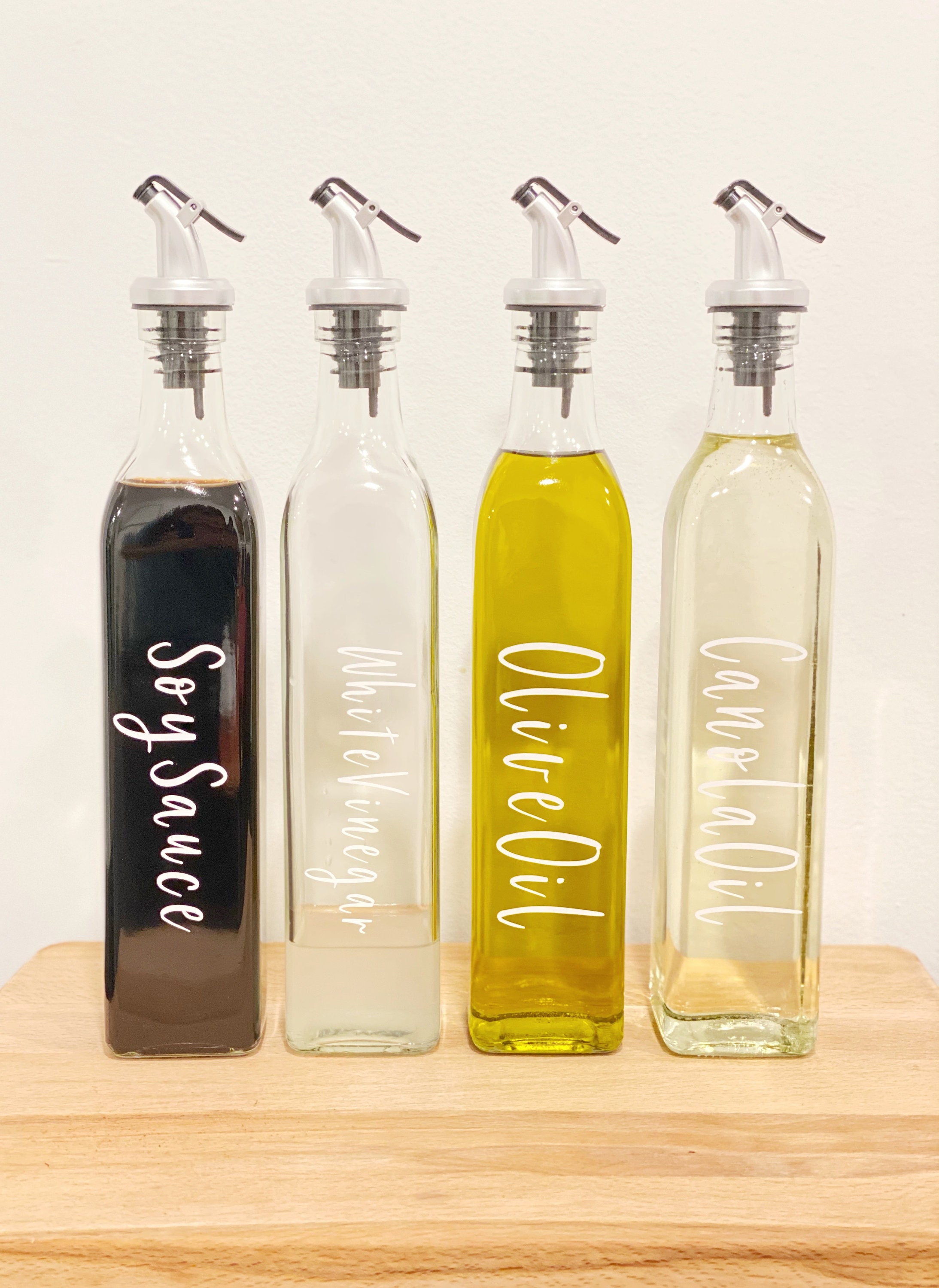 Oil Dispenser Bottle Vinyl Label / 2 Dispenser Label / Glass Etsy