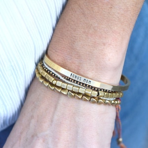 Bonus Mom Stamped Bracelet