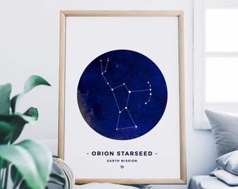 Orion Starseed Starseed Poster - Earth Mission | Wall Art Print