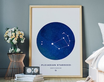 Pleiadian Starseed Poster - Earth Mission | Wall Art Print