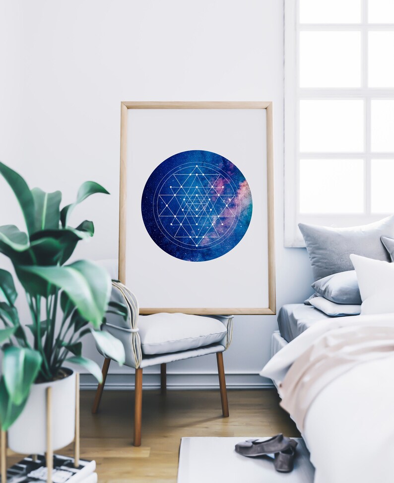 Sri Yantra Poster - Sacred Geometry - Wall Art Print - Etsy