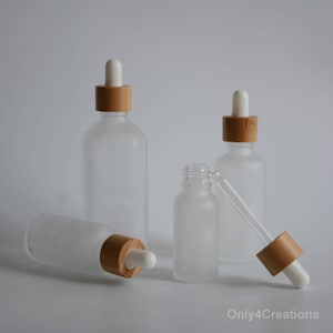5ml 15ml 30ml 50ml 100ml Natural Bamboo Wooden Frosted Glass Dropper Bottle Essential Oil Dropper Bottles DIY Cosmetic Packaging Container
