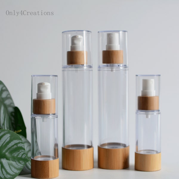 1-200pcs Airless Plastic Spray Bottle/Serum Lotion Cream Pump Bottle, Fine Mist Spray Bottle/Treatment Pump Bottle