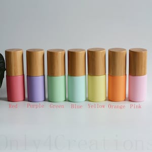 30ml Seven Color Spray Bottles Matte Red Purple Green Blue Yellow Orange Pink Glass Spray Bottles for Essential Oil Perfume Bottle Wholesale