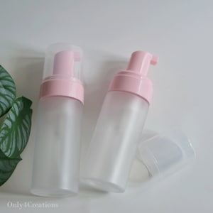 100ml 120ml 150ml Matte Clear Foaming Pump Bottles, Pink Foamer Bottle, Hand Soap Foaming, Facial Eyelash Cleanser Bottle, DIY Beauty