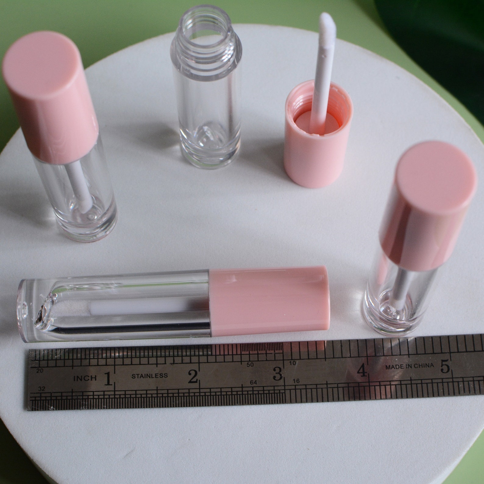 4ml Clear Pink Empty Lip Gloss Wand Brush Tubes Cosmetic Etsy