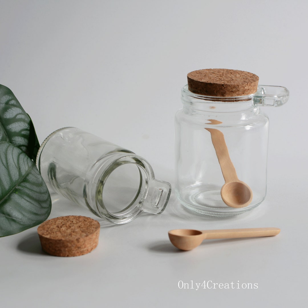 100g/250gempty Clear Glass Storage Container Bottles Jars With Etsy