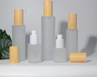 20 ml 30 ml 50 ml 60 ml 80 ml 100 ml 120 ml Fijne nevel Parfumflesje Houtnerf-look dop platte schouder Matglas Bulkbestelling