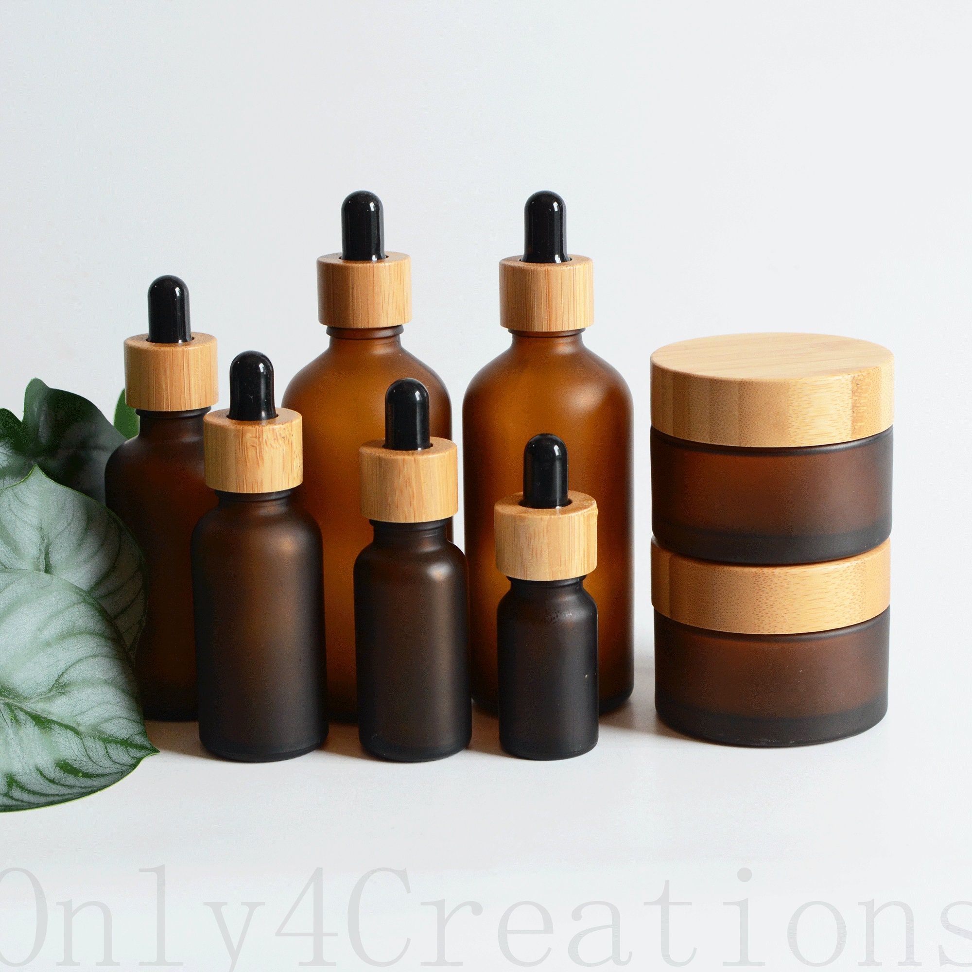 Cornucopia Brands 4oz Amber Glass Dropper Bottles (6-Pack), Refillable Glass Bottles For Essential Oils, Cosmetics, And Cooking