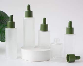 20 ml 30 ml 50 ml 60 ml 80 ml 100 ml mat matglas groen serum druppelflesje etherische olie, parfumflesjes druppelflesje, fles huidverzorging