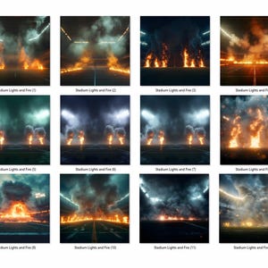 40 Stunning Stadium Lights & Fire Digital Backdrops, Sports Photography ...