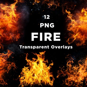 12 vuurtransparante png-overlays, vuurachtergronden, vuurvonken en vlammen, vuurfotografie-overlays, vuur en rook