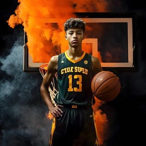 104 Fundos Fotográficos de Basquete: Banners Esportivos para Photoshop e Retratos de Formandos (Download Digital, JPGs) imagem 9