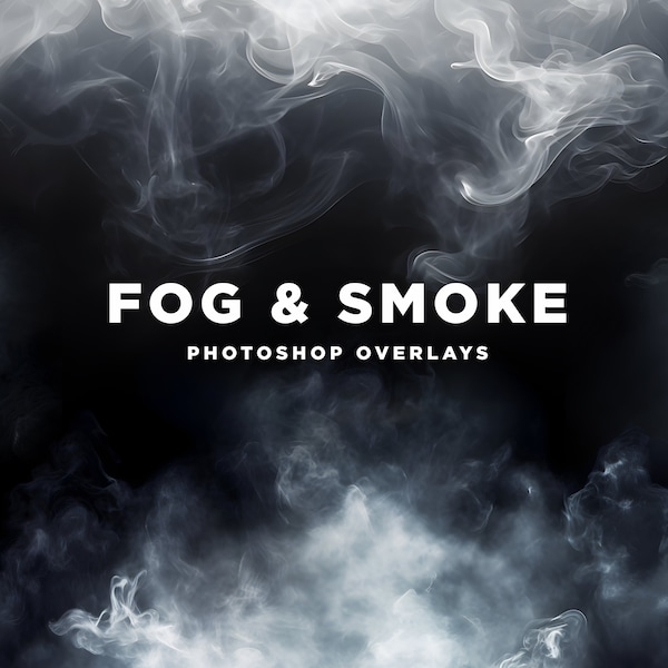 40 High Quality Fog and Smoke Photoshop Overlays, Photography Overlays, Smoke Backgrounds For Sports Photos, White Black Fog Smoke Overlays